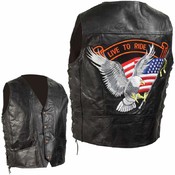 Genuine Leather - Laced Sides - Biker Vest
