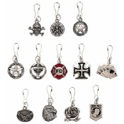 Metal - 12pc Set Assorted Fashion Zipper Pulls