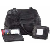 Genuine Leather 3pc Purse Set