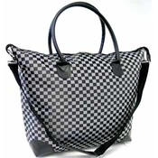 Checkered Tapestry Shopping Bag