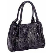 Large Black Genuine Leather Handbag