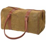 17" Brown Faux Leather Tote Bag