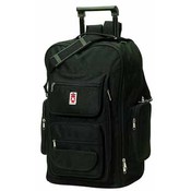 Black Trolley Backpack on Wheels