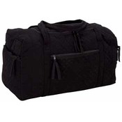 Black Microfiber Duffle Bag