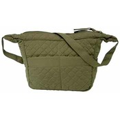 Quilted Brown Microfiber Purse