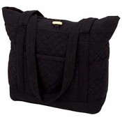 Black Microfiber Shopping Bag