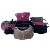 9pc Stuffed Suede Leather Purse Display Set