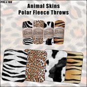 Animal Print Polar Fleece Throw Blanket