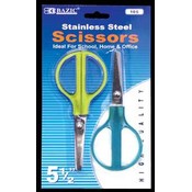 BAZIC 5 1/2" Multicolor Handle Blunt Tip Scissors