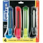 BAZIC Assorted 6" Multipurpose Cutter (4/Pack)