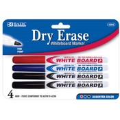 BAZIC Asst. Color Fine Tip Dry-Erase Marker