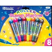 BAZIC Double-Tip Roller Stamp Marker (8/Pack)