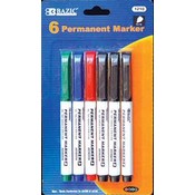 BAZIC Fine Tip Permanent Markers w/ Pocket Clip