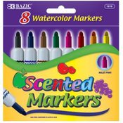 BAZIC 8 Color Scented Jumbo Watercolor Marker