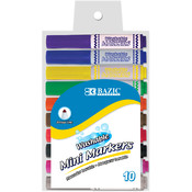 BAZIC 8 Color Mini Premium Washable Markers