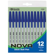 BAZIC Nova Blue Color Stick Pen