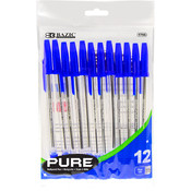 BAZIC Blue Stick Pen (12/Pack)