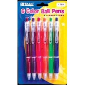 BAZIC Retractable Color Pen w/ Cushion Grip