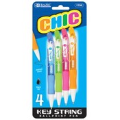 BAZIC Chic Mini Retractable Pen w/ Detachable Key