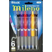 BAZIC Mileno Retractable Ballpen w/ Cushion Grip