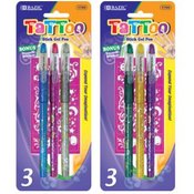 BAZIC 3 Tattoo Gel Ink Pen w/ Stencil