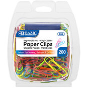 BAZIC Small (33mm) Color Paper Clips