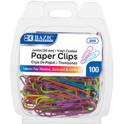 BAZIC Large (50mm) Color Paper Clips (100/Pack)