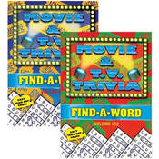 Super Jumbo Movie &amp; T.V. Trivia Find-A-Word Puzzle