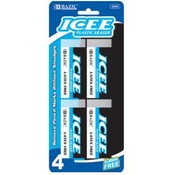 BAZIC ICEE Premium Latex-Free Plastic Eraser (4/Pa