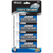 BAZIC Large Vinyl Eraser (5/Pack)