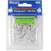 BAZIC Clear Transparent Push Pins