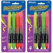 BAZIC Pen Style Fluorescent Color Liquid Highliter