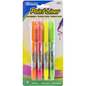 BAZIC Pen Style Liquid Highliters w/ Cushion Grip