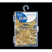 BAZIC Assorted Size Gold Safety Pin (125/pack)
