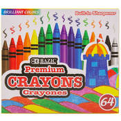 BAZIC 64 Ct. Premium Quality Color Crayon