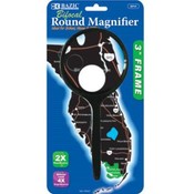 BAZIC 3" Round 2X Handheld Magnifier &amp; 4X Bifocal