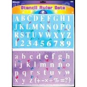 BAZIC 20mm Transparent Lettering Stencil Ruler Set