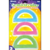 BAZIC Semicircular 6" Protractor (3/Pack)