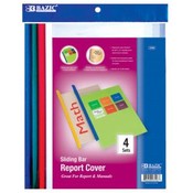 BAZIC Clear Front Report Covers w/ Sliding Bar