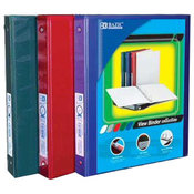 BAZIC 1" Asst. Color PVC 3-Ring View Binder