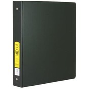 BAZIC 1" Black PVC 3-Ring Binder w/ 2-Pockets
