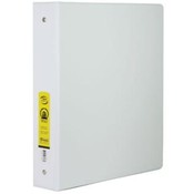 BAZIC 1.5" White PVC 3-Ring Binder w/ 2-Pockets