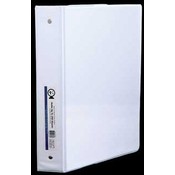 BAZIC 1.5" White PVC 3-Ring Binder w/ 2-Pockets