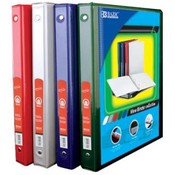 BAZIC 1/2" Asst. Color PVC 3-Ring View Binder