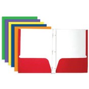 BAZIC Asst. Color 2-Pockets Portfolios