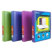 1/2" Brite Color PVC 3-Ring -2 Pocket View Binder