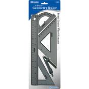 BAZIC Geometry Ruler Combination Sets w/ Compass (