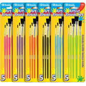  Assorted Size Paint Brush Set - 5/Pack