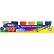 BAZIC 6 Washable 18ml Poster Paint w/ Brush