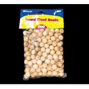 BAZIC Round Natural Wood Beads (200/Pack)